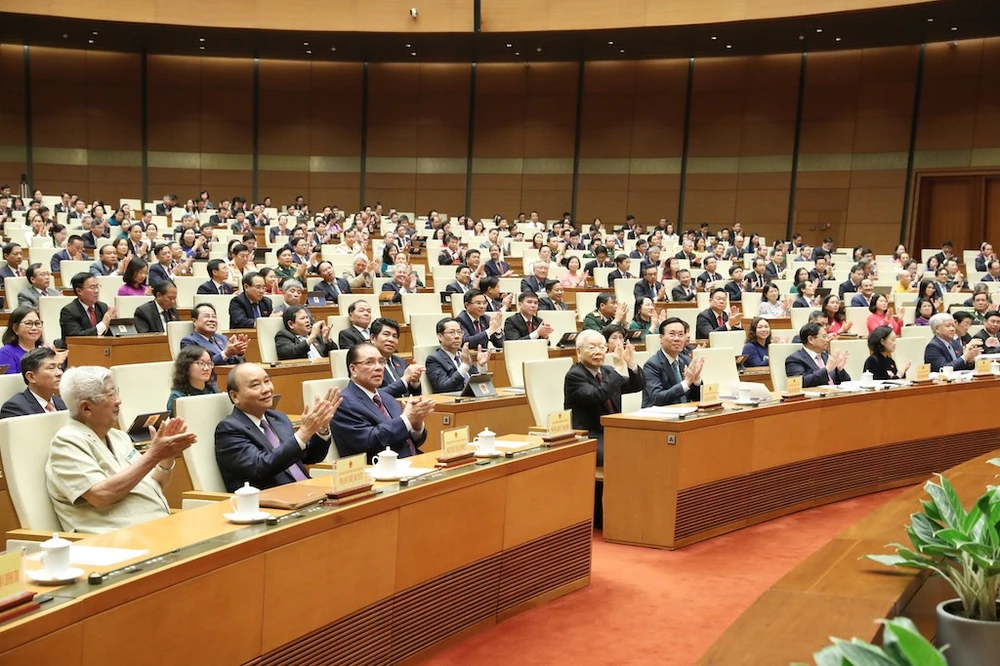 Bế mạc kỳ họp thứ 5, Quốc hội khóa XV. Ảnh: PHẠM THẮNG