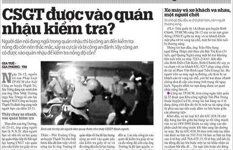 CSGT: Dứt khoát không được đánh người ảnh 1 CSGT: Dứt khoát không được đánh người ảnh 1