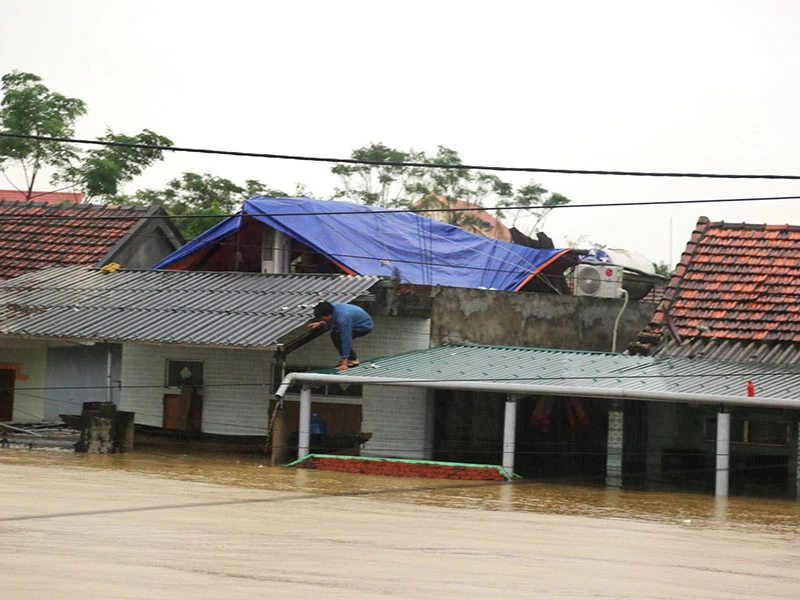 Quảng Bình: Lũ chưa có dấu hiệu rút ảnh 2