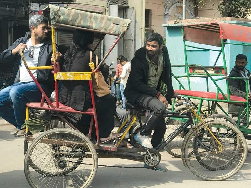 Xe lôi, phương tiện thô sơ ở thủ đô New Delhi.