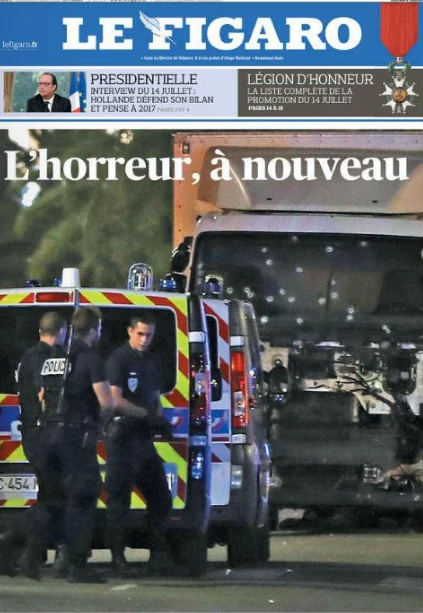 Báo Le Figaro (Pháp) đưa tin về vụ tấn công.