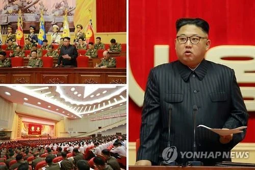 Tại buổi hội nghị gương sáng sĩ quan chỉ huy quân đội và quân nhân, ông Kim Jong-un nhấn mạnh việc tăng cường chuẩn bị chiến đấu. Ảnh: Yonhap