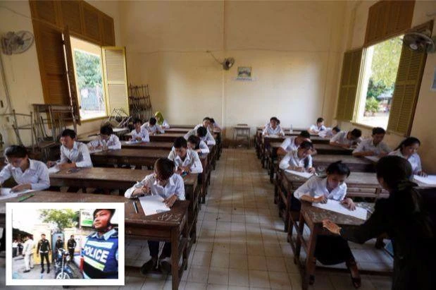 Hơn 1.500 cảnh sát Campuchia giám sát kỳ thi đại học