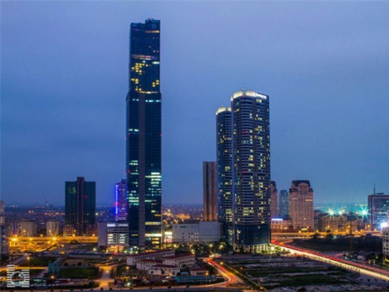 Tòa nhà chọc trời Keangnam Hanoi Lanmark Tower cao 72 tầng tại Hà Nội. Ảnh: Vietnamapartments