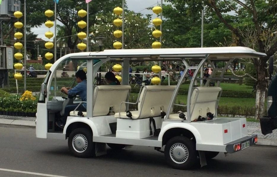 Sở GTVT tỉnh Quảng Nam thí điểm vận chuyển hành khách bằng xe điện trên địa bàn TP Hội An. Ảnh: Internet