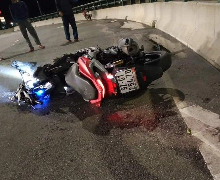 Hiện trường vụ tai nạn. Ảnh: CTV