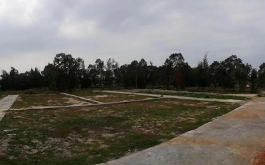 Thửa đất được Vỹ và Ngọc câu kết đặt tên là dự án Coco Green Home. Ảnh: NP