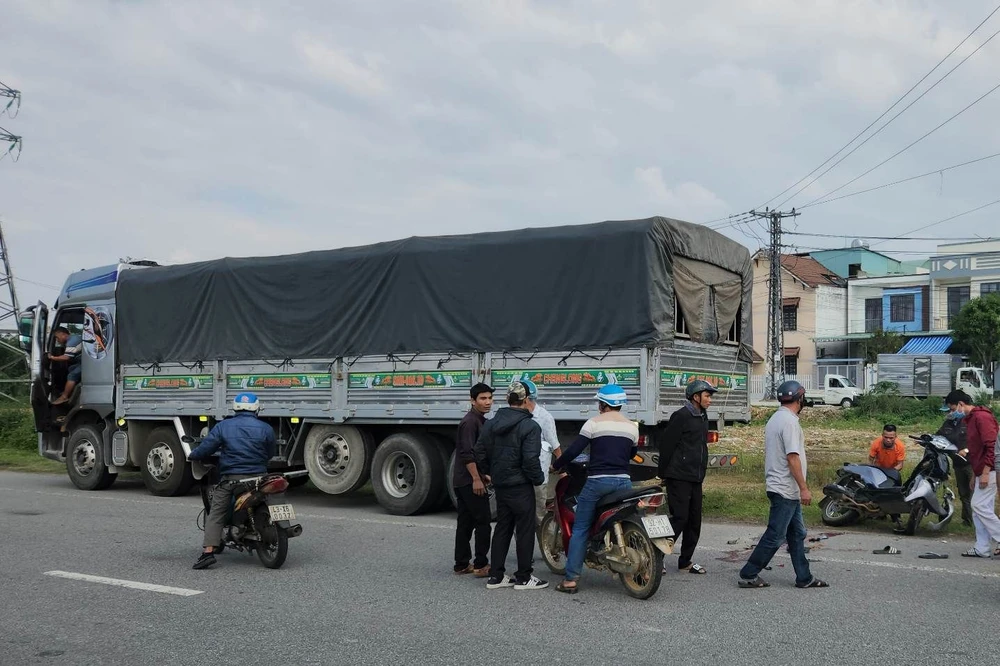 Hiện trường vụ tai nạn. Ảnh: TN