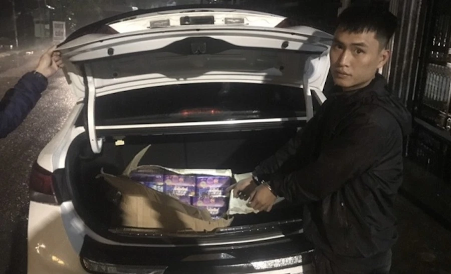 Lê Thiện Phú đã mua pháo ở Quảng Trị. Ảnh: CA