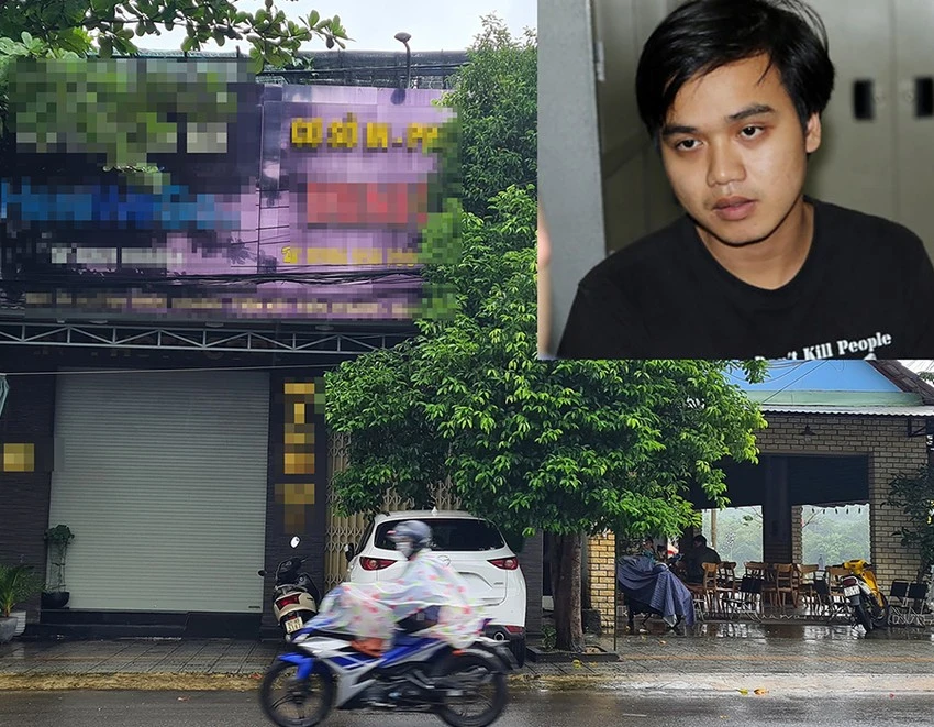 Huỳnh Phước Mẫn (ảnh nhỏ, bị bắt vào năm 2014) và căn nhà Mẫn sinh sống trước khi tấn công Báo điện tử VOV. Ảnh: TN