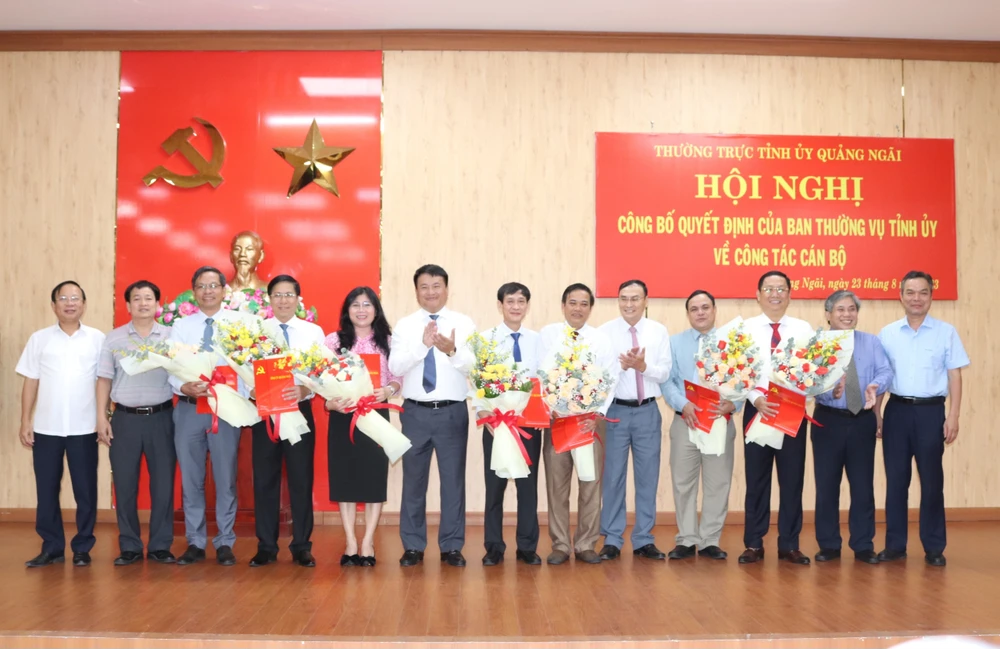 Quảng Ngãi điều động, chỉ định và bổ nhiệm chức vụ mới đối với bảy tỉnh uỷ viên. Ảnh: NĐ
