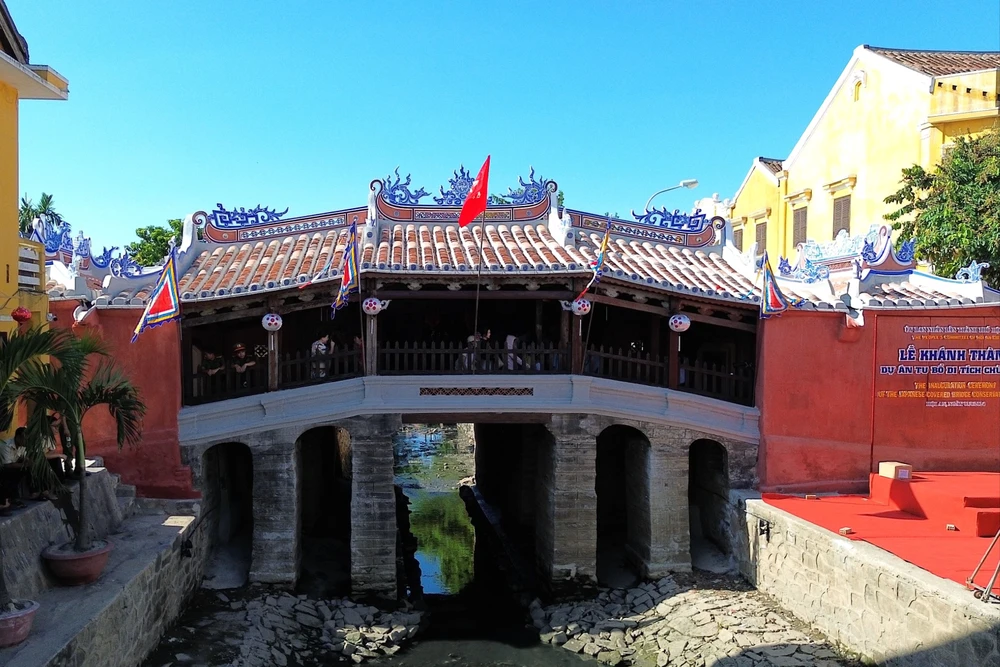 Di tích Chùa Cầu sau trùng tu. Ảnh: TN