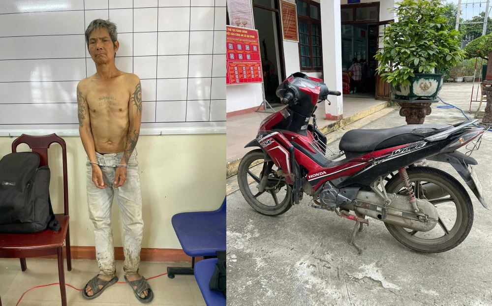 Trộm xe máy đang tẩu thoát thì bị đuổi theo bắt 'nóng'