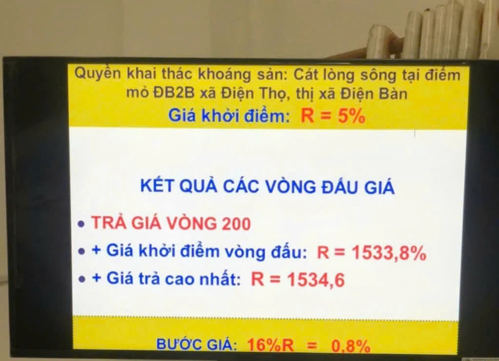 Mỏ cát 1,2 tỉ, doanh nghiệp đấu giá chốt 370 tỉ. Ảnh: CA