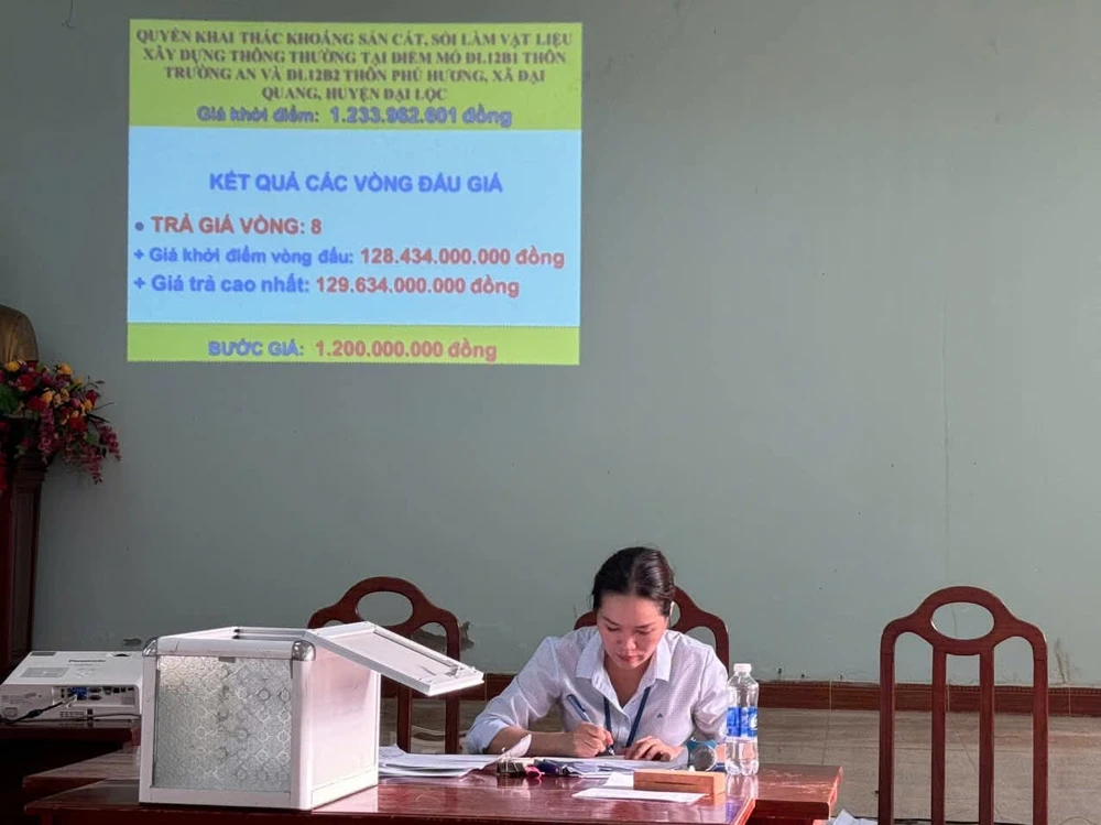 3 mỏ cát ở Quảng Nam vừa đấu giá cao hàng chục lần giá khởi điểm.