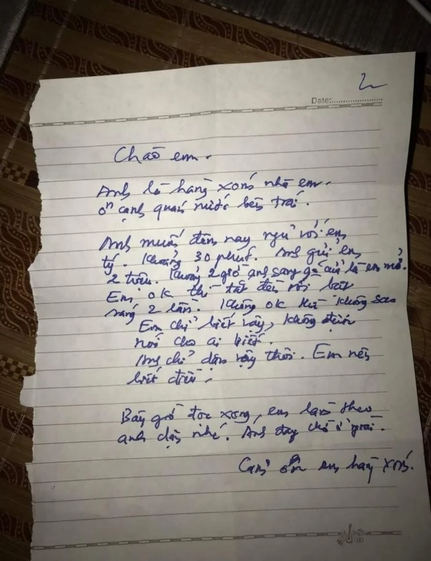 Bức thư xin "ngủ cùng'' cô hàng xóm gây xôn xao MXH