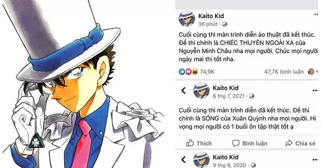 Trang Kaito Kid với thông tin dự đoán đề thi môn Ngữ Văn trong kỳ thi tốt nghiệp THPT năm nay.