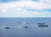Tàu sân bay Mỹ tiếp tục tập trận tại biển Đông