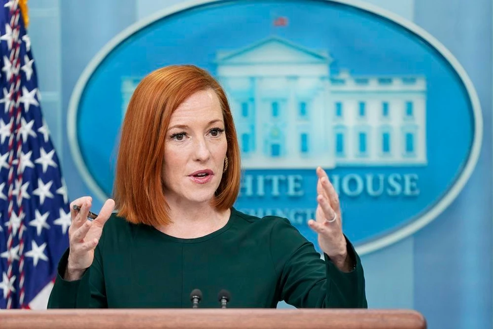 Thư ký Báo chí Nhà Trắng Jen Psaki. Ảnh: AP