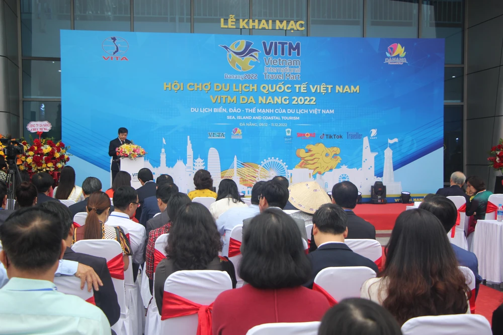 Khai mạc hội chợ du lịch quốc tế VITM Đà Nẵng 2022. Ảnh: NGÔ QUANG