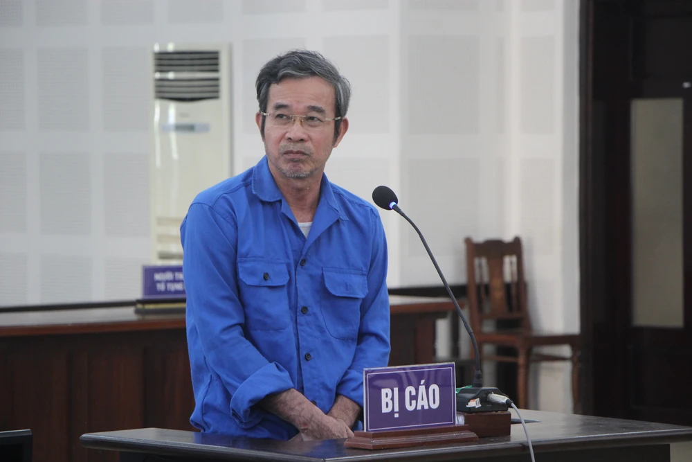 Bị cáo Đàm Quang Hưng tại toà.Ảnh: NGÔ QUANG