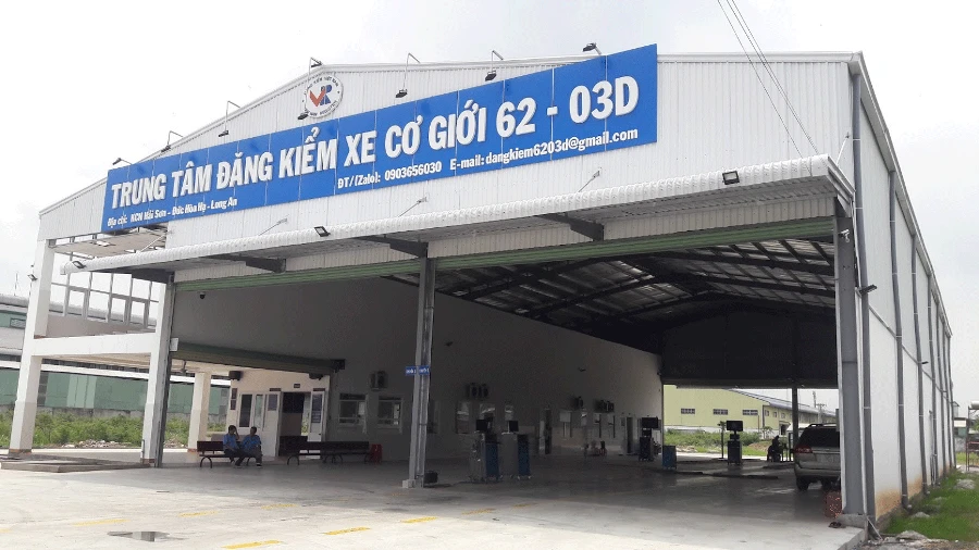 Trung tâm Đăng kiểm xe cơ giới tư nhân 6203D- tỉnh Long An. Ảnh: Cục Đăng kiểm