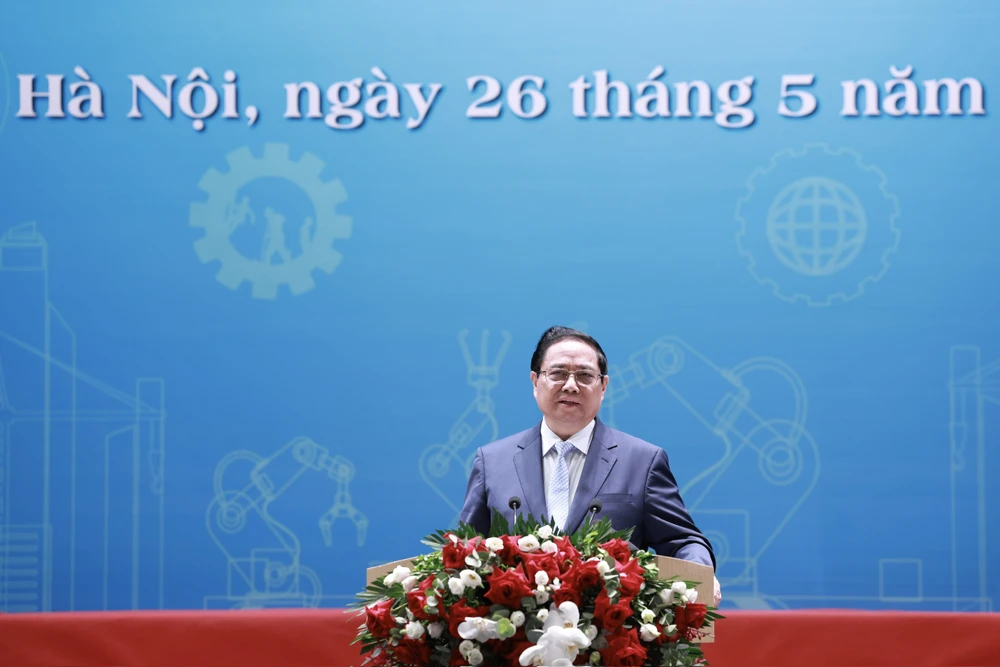 Thủ tướng phát biểu tại diễn đàn nâng cao năng suất lao động quốc gia 2024. Ảnh: P.PHONG