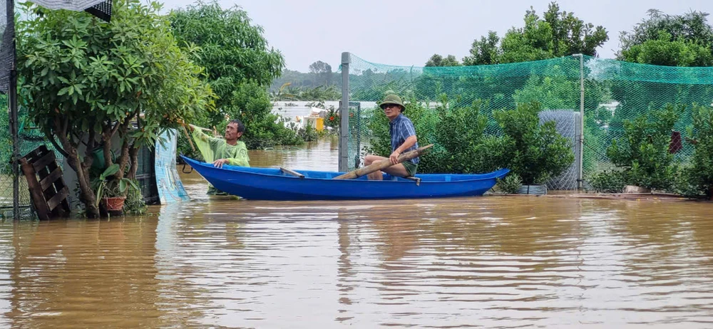 nước sông hồng bắt đầu giảm