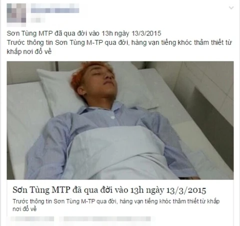 Lại Văn Sâm, MC, Sơn Tùng, Chí Trung, tin đồn, qua đời, mạng xã hội, facebook