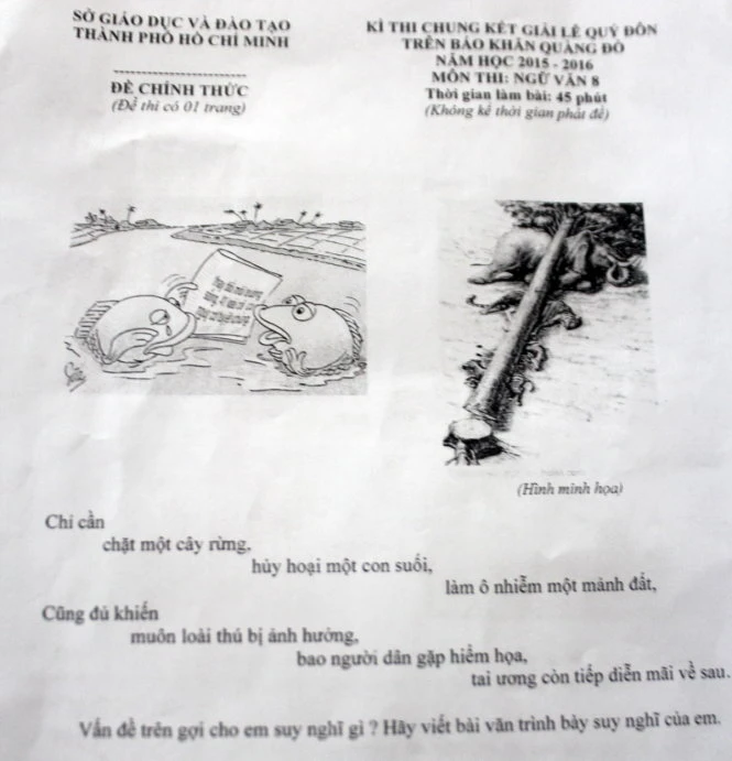Học sinh tâm đắc đề thi "rất thời sự" của giải Lê Quý Đôn 