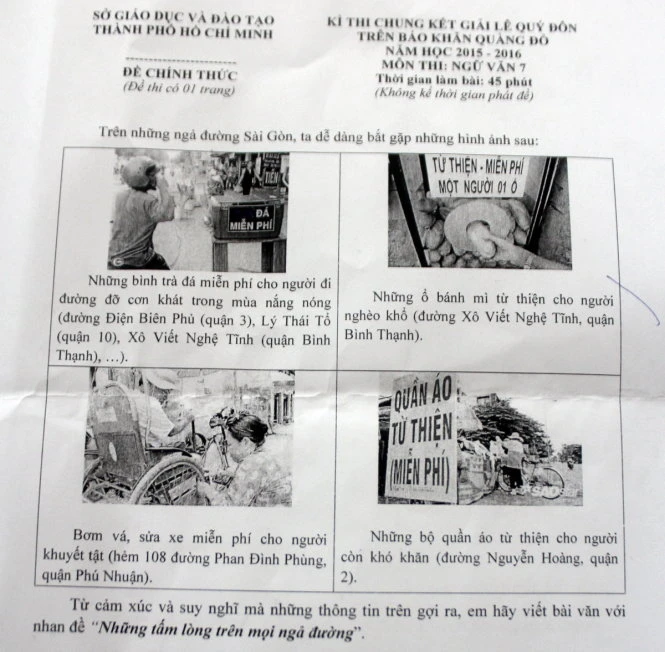 Học sinh tâm đắc đề thi "rất thời sự" của giải Lê Quý Đôn 