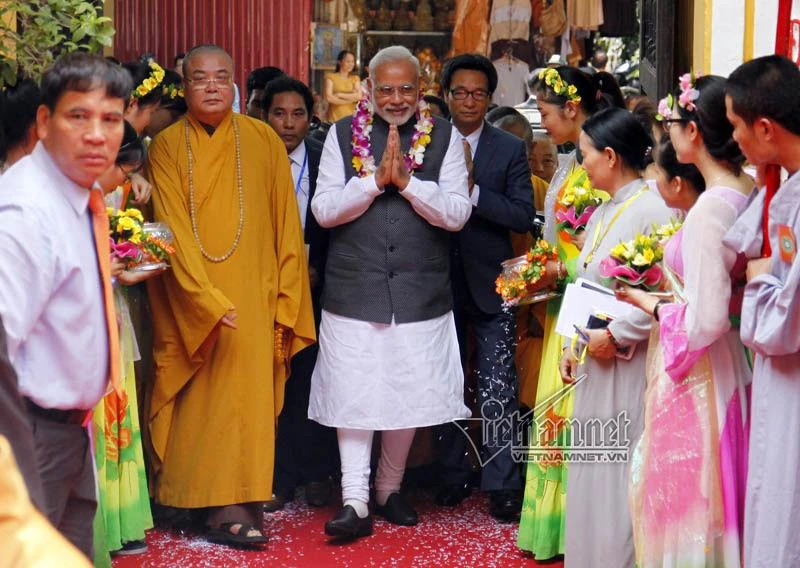 Thủ tướng Narendra Modi, Thủ tướng Ấn Độ, Thủ tướng Ấn Độ thăm VN, chùa Quán Sứ