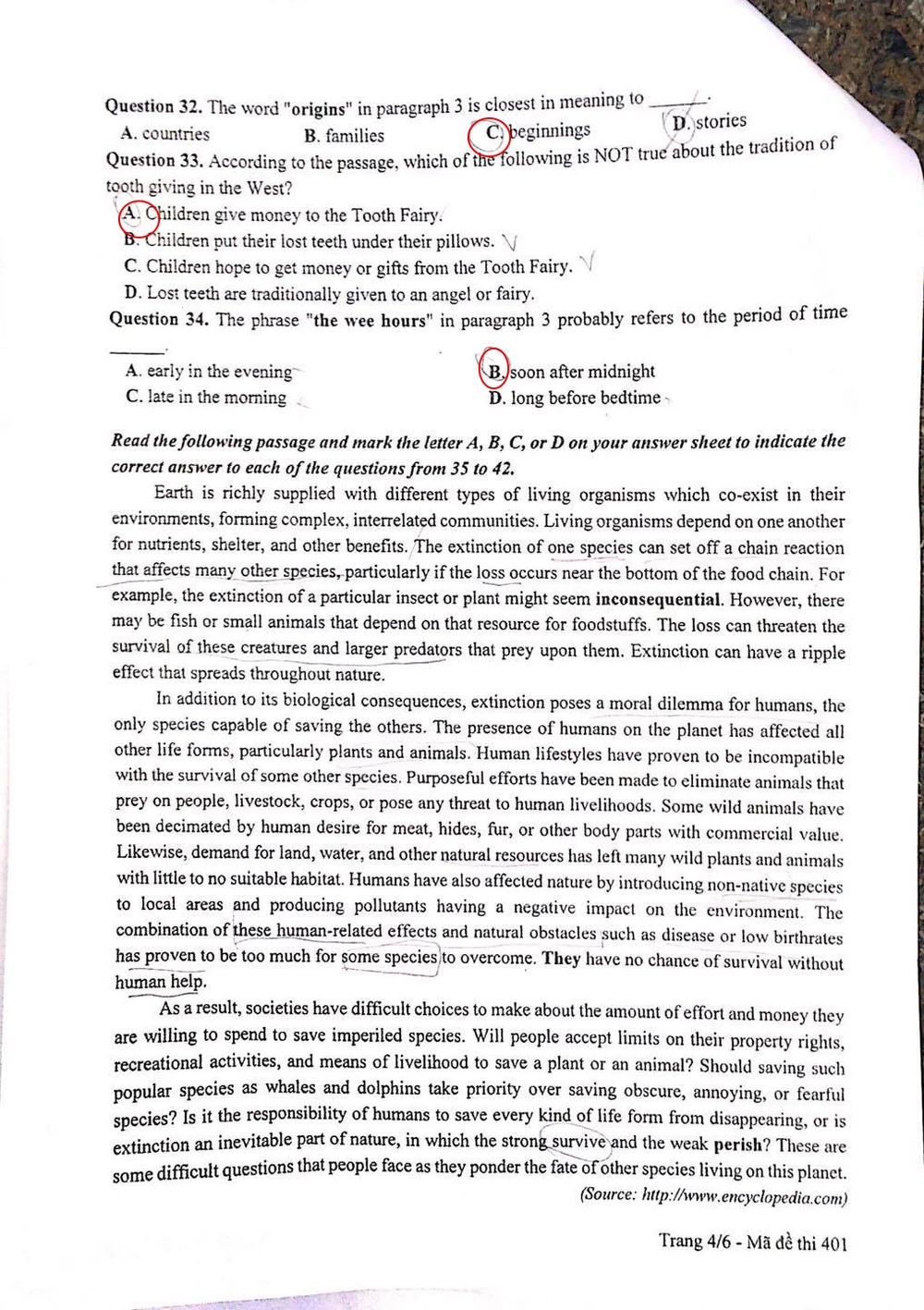 Đáp án, gợi ý bài giải các mã đề môn thi tiếng Anh ảnh 14