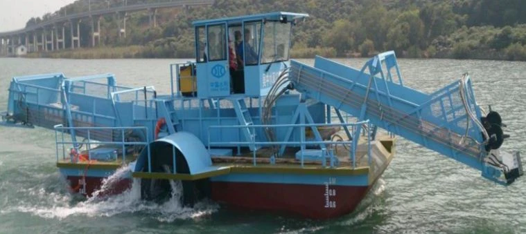 Lần đầu tiên thử nghiệm thành công máy vớt lục bình ảnh 3