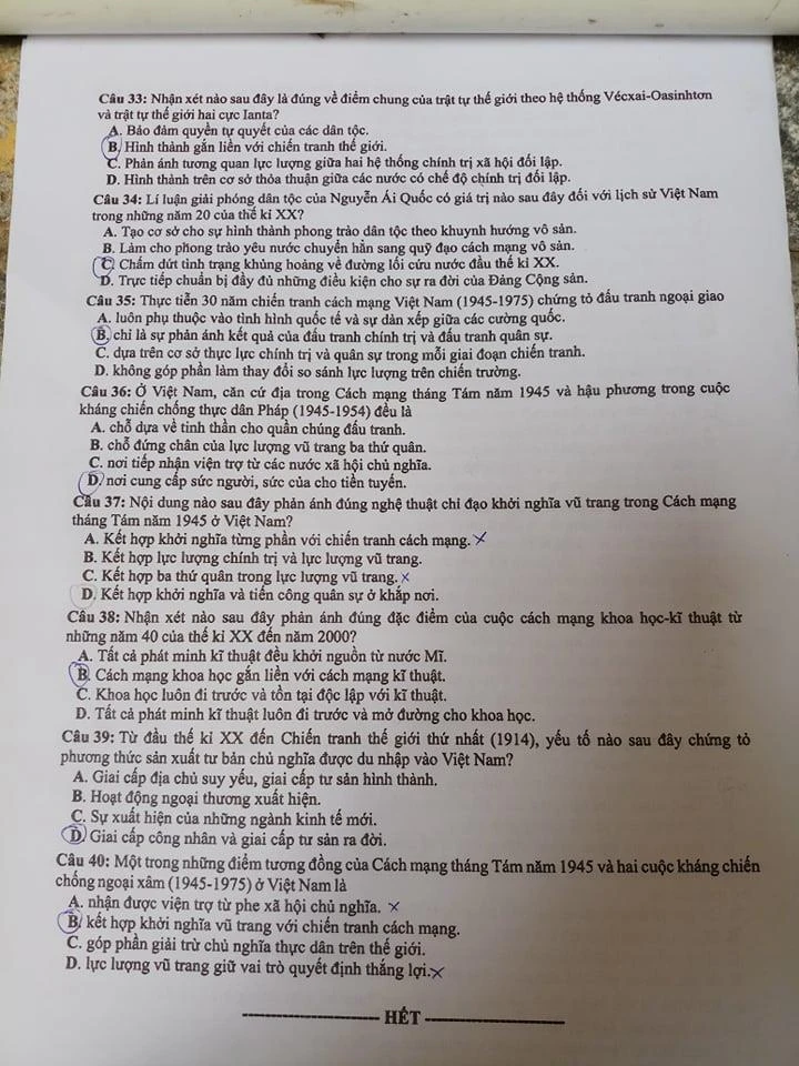 Đề thi và gợi ý bài giải môn Lịch Sử kỳ thi THPT quốc gia 2019 ảnh 4