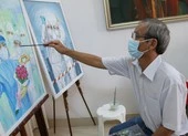 Họa sĩ già 'tiếp lửa' cho các y bác sĩ tuyến đầu chống dịch