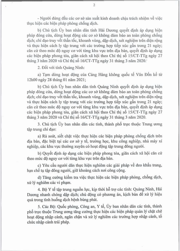 Nhiều ca COVID-19 trong cộng đồng, Thủ tướng có Chỉ thị khẩn ảnh 2 Nhiều ca COVID-19 trong cộng đồng, Thủ tướng có Chỉ thị khẩn ảnh 2