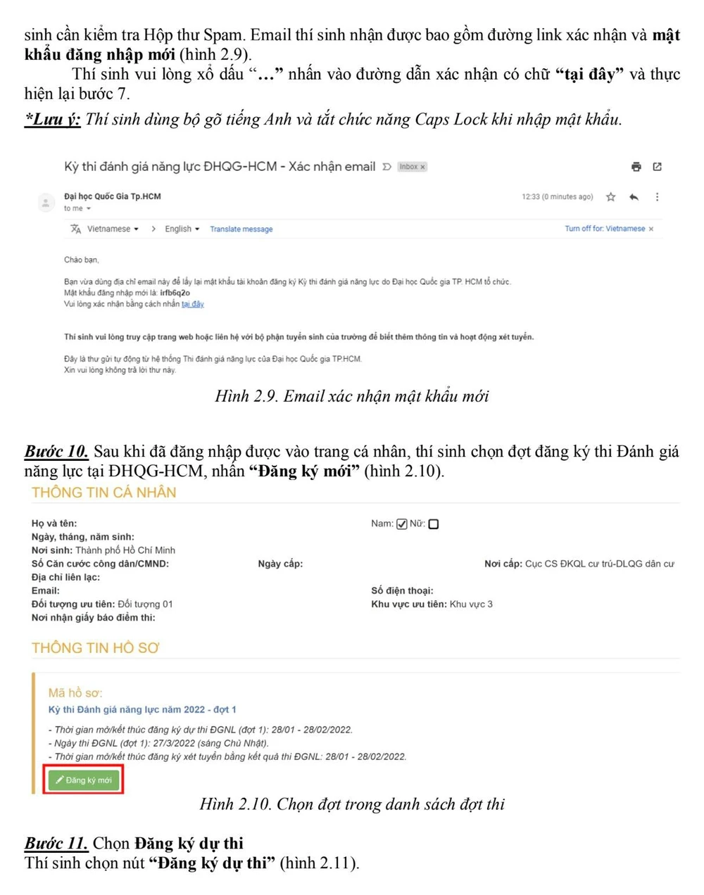 Cách điền hồ sơ đăng ký thi, xét tuyển kỳ thi đánh giá năng lực 2022 ảnh 6 Cách điền hồ sơ đăng ký thi, xét tuyển kỳ thi đánh giá năng lực 2022 ảnh 6