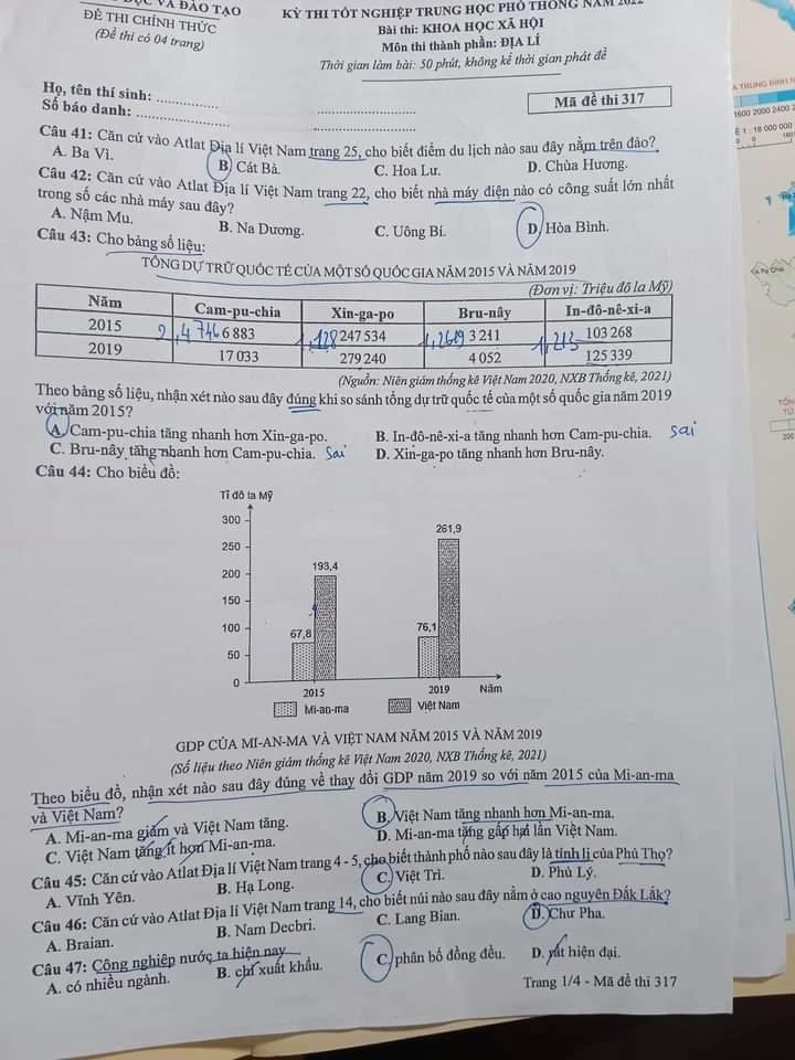 Cập nhật đề thi môn tổ hợp Khoa học xã hội ảnh 4