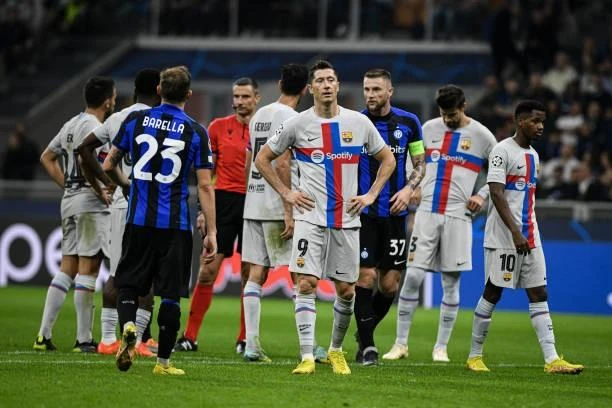 Inter hoàn toàn xứng đáng đi tiếp khi trực tiếp đánh bại đối thủ cạnh tranh là Barca. Ảnh: GETTY