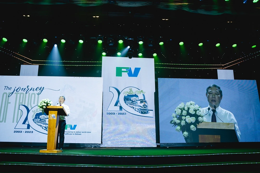 Phó Chủ tịch UBND TP.HCM Dương An Đức phát biểu tại Lễ kỷ niệm FV 20 năm - Hành trình trọn niềm tin. Ảnh: BTC Phó Chủ tịch UBND TP.HCM Dương An Đức phát biểu tại Lễ kỷ niệm FV 20 năm - Hành trình trọn niềm tin. Ảnh: BTC