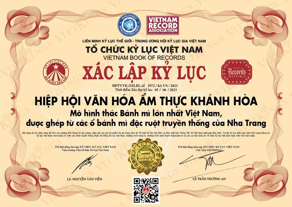 Chứng nhận của Tổ chức KLVN