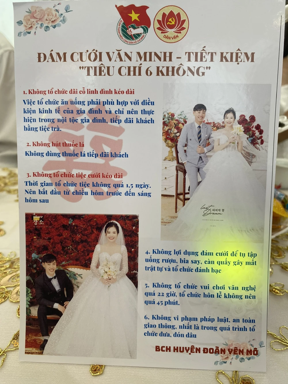 tiệc cưới văn minh