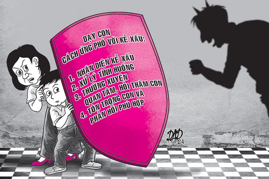 4 cách dạy con ứng phó với kẻ xấu
