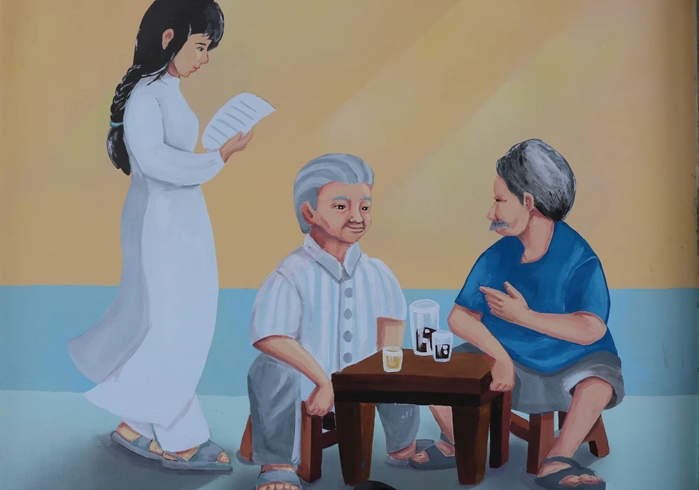 bức bích họa nằm trên đường Bùi Thị Xuân.