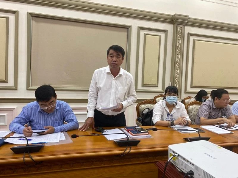 Ông Nguyễn Văn Trường, Phó giám đốc Ban Quản lý dự án đầu tư xây dựng các công trình dân dụng và công nghiệp thông tin về Khu đô thị mới Thủ Thiêm. Ảnh: T.T