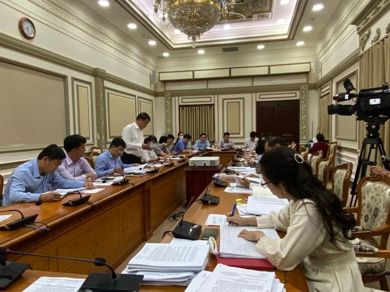 Buổi giám sát do HĐND TP.HCM thực hiện về kết quả thực hiện pháp luật đầu tư công trên địa bàn TP.HCM. Ảnh: T.T
