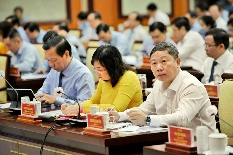 Các đại biểu HĐND TP.HCM trong kỳ họp thứ sáu HĐND TP khóa X. Ảnh: NGUYỆT NHI