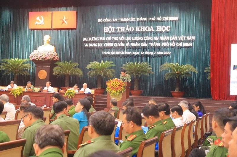 Hội thảo được tổ chức nhân kỷ niệm 100 ngày sinh của Đại tướng Mai Chí Thọ. Ảnh: VÕ THƠ Hội thảo được tổ chức nhân kỷ niệm 100 ngày sinh của Đại tướng Mai Chí Thọ. Ảnh: VÕ THƠ