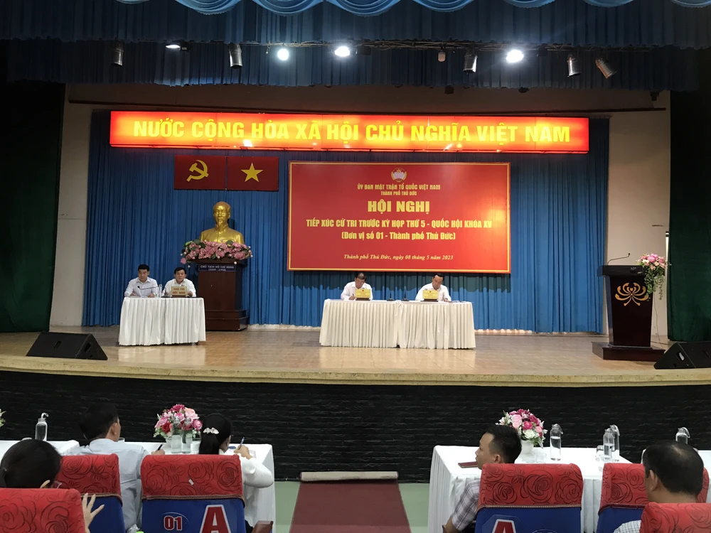 Tổ đại biểu đơn vị 1 tiếp xúc cử tri TP Thủ Đức